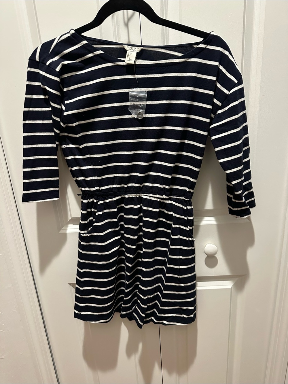 Forever 21 Navy and White Striped Dress Resort Wear